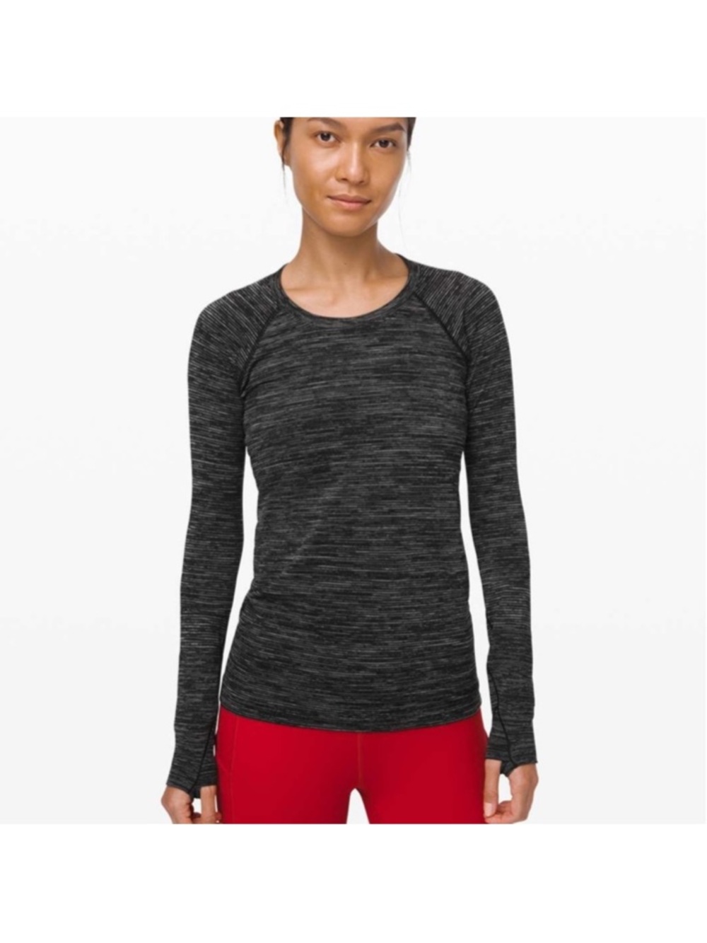 Lululemon swiftly long sleeve shirt Heathered black